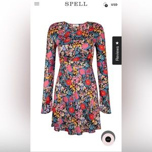Spell & the Gypsy Collective Last Drinks Mini Dress in Evening Floral